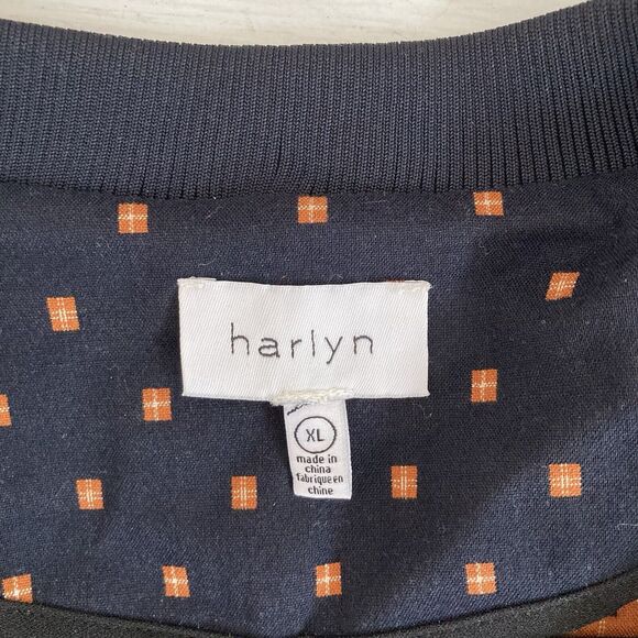 Anthropologie Harlyn Womens Full Zip Jacket Navy Orange Size XL Pockets Casual - Picture 10 of 10